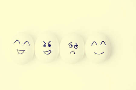 eggs with different mood