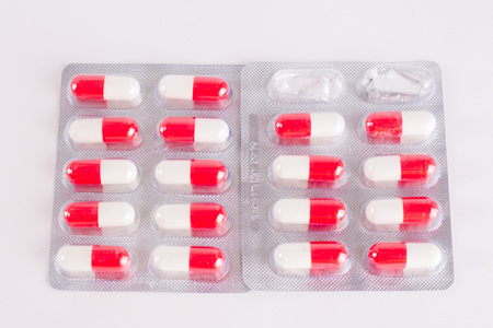 Different medicines. Tablets, pills in blister pack. Medications drugs.の写真素材