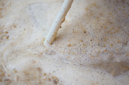 process of making home beer from malt. Kraft beer from barley and dark malt