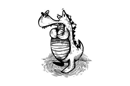 Sad Crocodile Mascotのイラスト素材