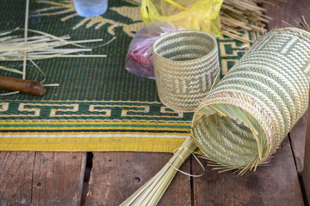 Lao sticky rice basket homemadeの写真素材