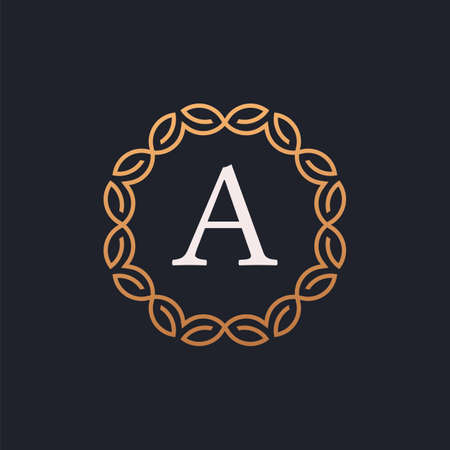 Luxury Letter A logo Designのイラスト素材