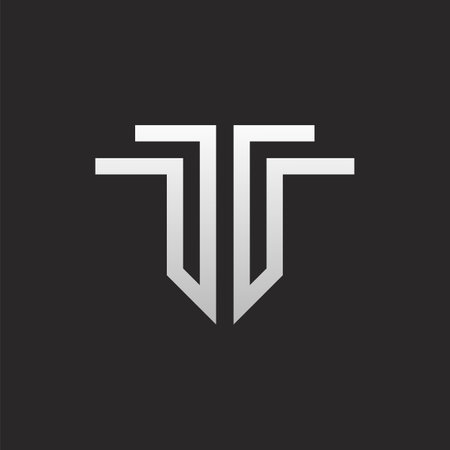 TH or HT Letter Logo Designのイラスト素材