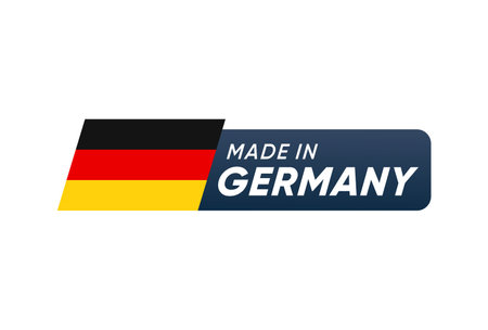 Made in Germany with Germany Flag , Banner Vector Designのイラスト素材