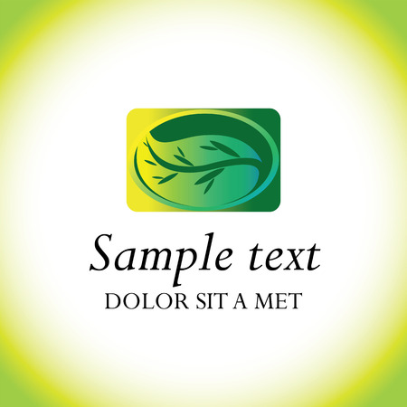 A logo with a concept of leaf with the lines inside forming a tree.のイラスト素材