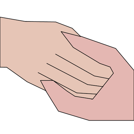A formal handshake or a handshake between entrepreneurs.Greetings to each other.のイラスト素材