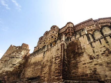 Majestic front view of the Mehrangarh fort,Jodhpur,Rajasthan,India.のeditorial素材