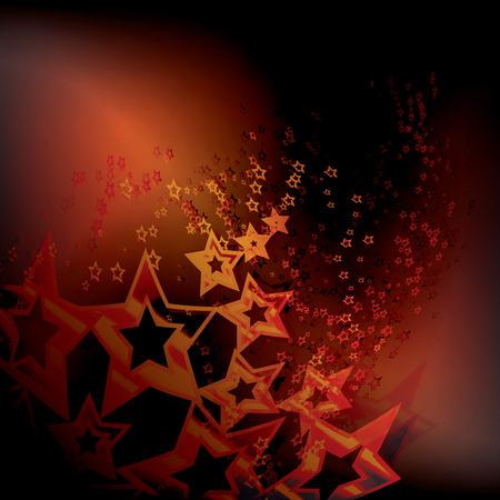 Red shiny stars glittering abstract flowing wallpaperのイラスト素材
