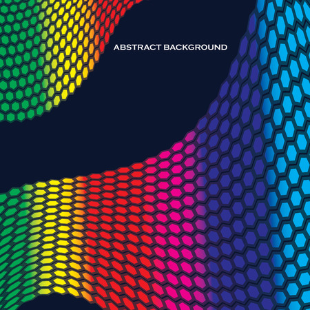 Colorful Hexagonal elements formation abstract wallpaper or bannerのイラスト素材