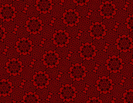 oriental pattern in orange and brown digitally created
