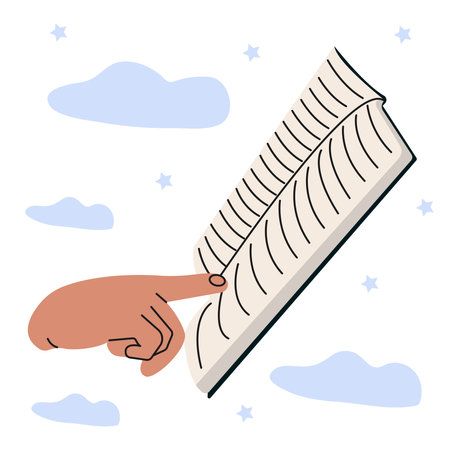 Hands hold a set of literature, books for reading, learning, dictionaries, encyclopedias, planners.のイラスト素材