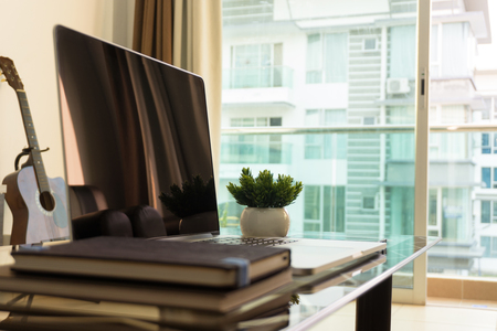 Modern interior of home work spaceの写真素材