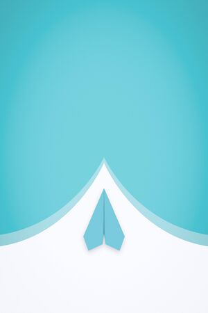 Paper Plane Travel and Business Concept Background With Copy Spaceの写真素材