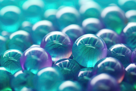 abstract background with colorful glass balls, macro shot, shallow DOFの素材
