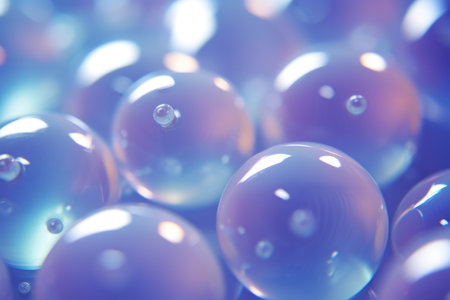 abstract background of water drops in blue and purple tones. macroの素材