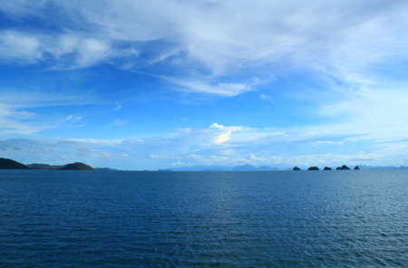 Panoramic sea and sky at sunset, Kon Samui, Thailandの写真素材