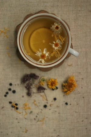 herbal teaの写真素材
