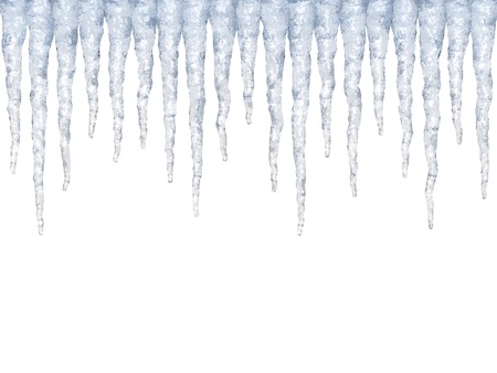 Icicles isolatedの写真素材