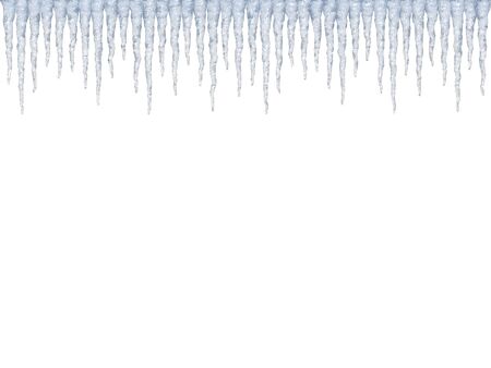 Icicles isolatedの写真素材