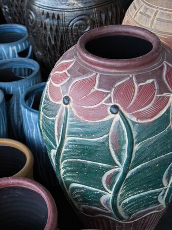 Traditional art on jarの写真素材