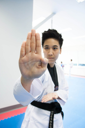 Taekwondo trainingの写真素材