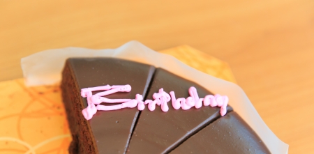Happy birthday cake chocolate and orange flavour