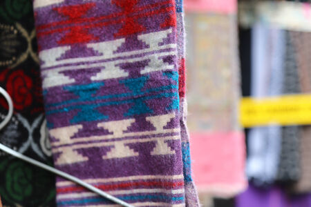 Cashmere wool scarf patternの写真素材