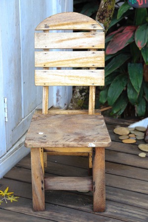 Old wood chairの写真素材