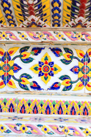 Porcelain of Thai temple wallの写真素材