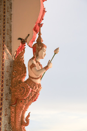 Thai angel in Templeの写真素材