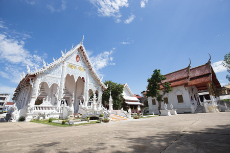 Chiang Rai temple, the ancient landmark of religious traveling in Northern Thailandの写真素材