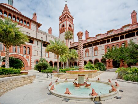 April, 2017, Lightner Museum, Historic St Augustine, Florida, USA, retro buildings