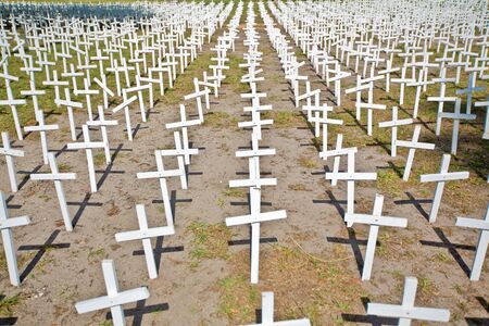 Protest Art Cemetery of innocent bebies aborted, St Augustine, Florida, USA, April, 2017のeditorial素材
