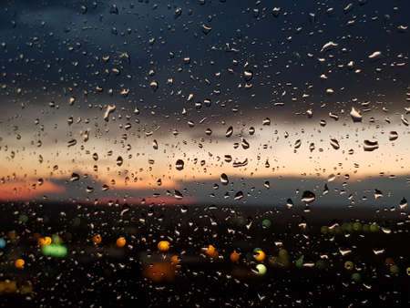 Raindrops on the Windowの写真素材