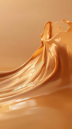 White caramel chocolate texture. Close-up of melted sweet dessert splashes for advertisement.の素材