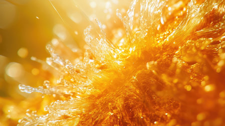 Solar prominence, solar flare and magnetic storms. Plasma flash on surface of a star. The sun on blue space background .の素材