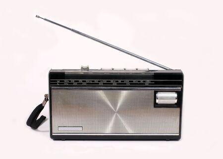 Portable AM/FM radio of seventies and eighties styleの写真素材