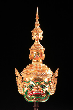 Thai classical masked ballet in Thailandの写真素材