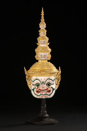 Thai classical masked ballet in Thailandの写真素材