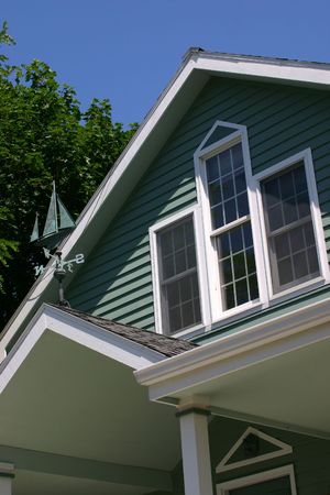 architectural closeup of beach house