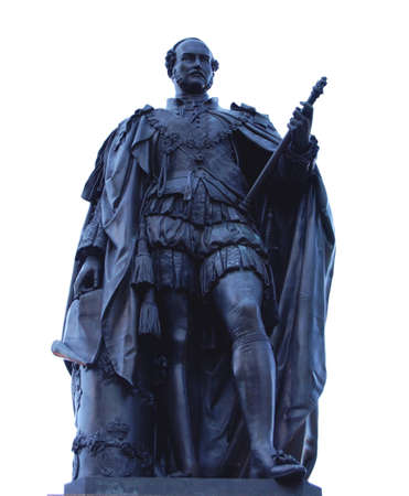 A statue of man from the 19th century in sydney.の写真素材