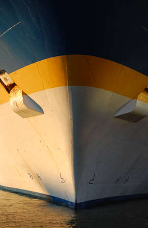 The front of a large passenger ship.の写真素材