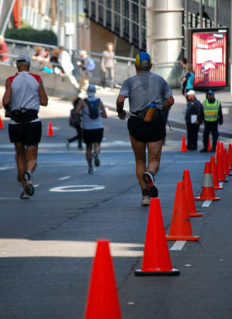A marathon runner in a race held in sydney, australia.の写真素材