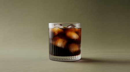 A delicious, refreshing cold coffee beverage served with ice.の素材