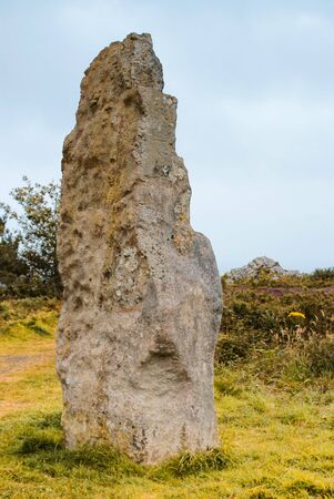 menhir found Britannyの写真素材