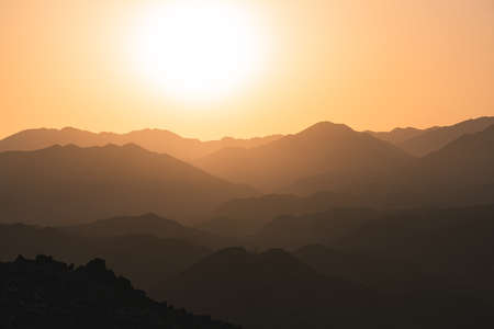 Sun Rise at Wadi Shawqaの写真素材