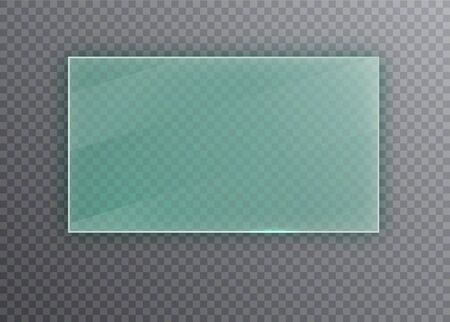  Glass plate isolated on transparent background. Blank clear frame のイラスト素材