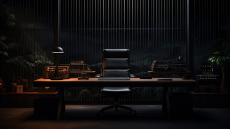Chief's office. Boss office interior. Individual design layout. Luxury design of CEO office. Mock up. Concept of working place.の素材