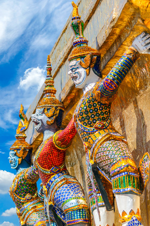 Guardian of Wat Pra Kaew Grand Palace Bangkok Thailandのeditorial素材