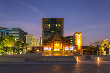 Thailand pavilion at Siriraj hospital at twilight time, Thailandのeditorial素材
